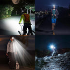 Headlamp Rechargeable 2600mAh Hard Hat Light,1000LM Forehead LED Flashlight Lightweight, Heavy-Duty, IPX4 Waterproof for Camping, Running, Work, Hiking, Fishing(2pcs)