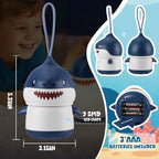 WORKPRO 2-Pack Kids Camping Lanterns with RGB Lights, Battery Powered with Lanyard, Fun Night Light Gifts for Kids - Shark Design