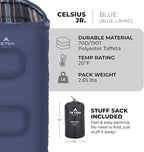 Teton Junior, 20 Degree and 0 Degree Sleeping Bags. Finally, Sleeping Bag for Boys, Girls, All Kids, Warm and Comfortable, for All Camping Weather and Built to Last