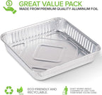 Stock Your Home 9x9 Aluminum Foil Pans - 8.75" L Rim (30 Pack) Square Tins for Toaster Oven- Cooking Lasagna, Casserole, and Doing Food Prep - Disposable Baking Pan for Cake or Brownie Dish
