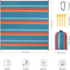 Beach Blanket Waterproof Sandproof Beach Mat 79" X 83"/10'x9'for 2-8 Adults Quick Drying Outdoor Picnic Mat Beach Accessories for Travel, Camping, Hiking