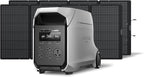 EF ECOFLOW DELTA 3 Ultra Plus Portable Power Station with 2X400W Solar Panel, 3072Wh LiFePO4 Battery, 3600W (7200W Surge) Output, Expandable to 11kWh, Reliable Home Battery Backup & Camping