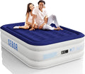 Sebor Air Mattress Full with Built-in Pump 18", Comfortable Self-Inflating Air Mattress with High-Speed Pump, Durable Blow Up Mattress Full with Storage Bag for Guests, Camping, Travel