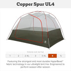 Big Agnes Copper Spur UL - Backpacking Tent for Camping, 3 Season, Ultralight, Waterproof, Anodized Poles