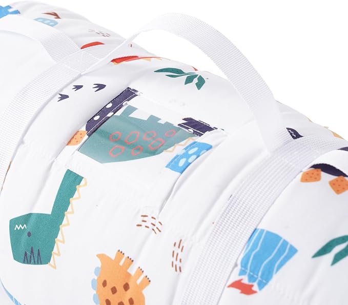 Bunnikins & Clover Toddler Nap Mat with Removable Pillow, Nap Mats for Preschool, Easy Clean Toddler Nap Pad for Kindergarten, Kids Sleeping Bag for Travel Camping