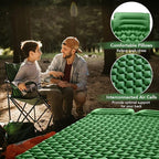Lixada Inflatable Double Sleeping Pad with Pillow 2 Person Camping Air Mattress for Tent Outdoor Backpacking Traveling Hiking Picnic
