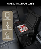 EENOUR D18 19Qt/18L 12V Car Refrigerator with Detachable Battery – Solar/AC/DC Powered Car Freezer, -4℉~50℉, Ultra-Quiet 12/24V Car Fridge for Camping, Road Trips, RV, Truck-Black