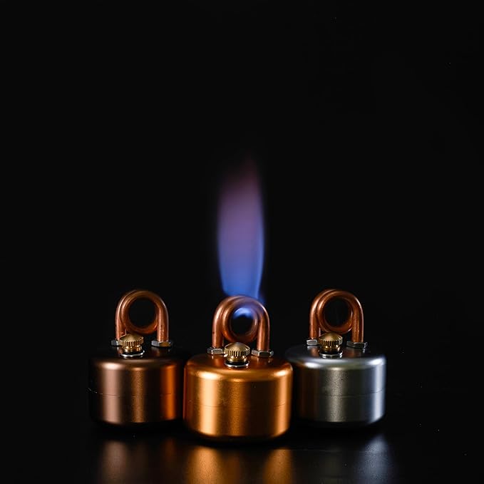Mini Alcohol Camping Stove – Lightweight Brass & Aluminum Spirit Burner with Stand | Faster Heating – Perfect for Backpacking, Hiking & Brewing Piping Hot Tea/Coffee