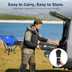 Utility-Grade Folding Chair — Stable One-Piece Structure, Authorized Folding Structure Patent, Balanced Aluminum Support, Compact & Portable Chair for Camping, Fishing & Everyday Outdoor Use