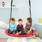 Costzon 2 in 1 Kids Detachable Hanging Chair Swing Tent Set, Hammock Nest Pod Hanging Swing Seat for Boys/Girls, Children Outdoor Indoor Swing Play House with Play Tent, Max Capacity 330 LBS (Orange)