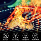 HGD Fire Starter(32pcs), Natural Charcoal Starters, Firestarters for Indoor Fireplace, BBQ, Campfire, Wood Stove, Chimney, Fire Pit, Grill, Smoker, Indoor Outdoor Use, Weather-Resistant