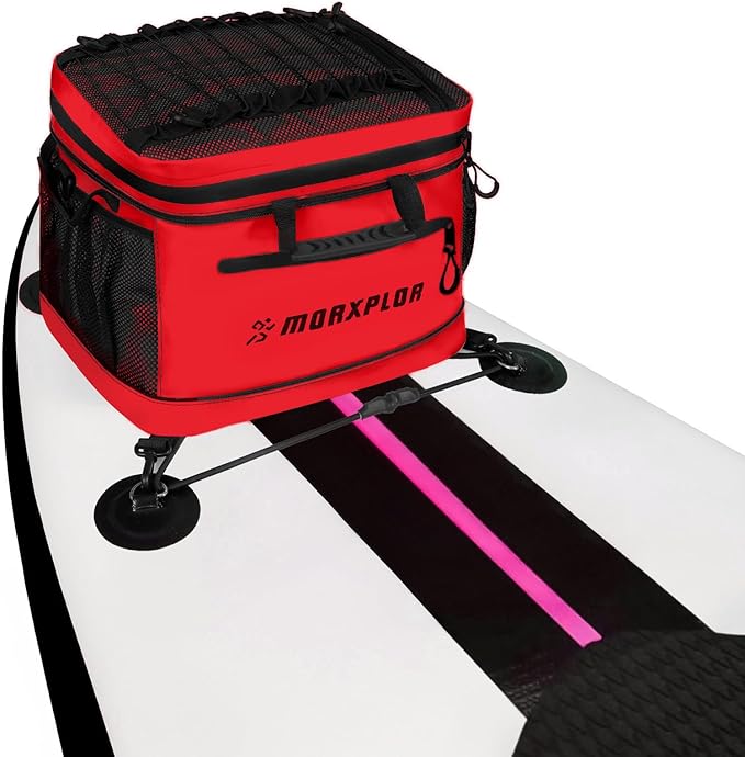 Waterproof PVC Material Paddleboard Cooler Deck Bag,40 cans Sup Deck Cooler Bag,Cooler Bag for Paddleboard,Lunch Box Cooler Insulated Bag,Camping Cooler Bag,Kayak Cooler Bag