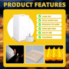 Floating Paper Lanterns,20 Set Decoration Wooden DIY with Remote led tealights for Birthday,Pool Party (20 Lanterns with Remote LED Candles)