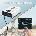 2000W Pure Sine Wave Power Inverter DC 12V to AC 120V Converter with LCD Display, Wireless Remote Control, 4 AC Outlets, 1 Hardwire Terminal, Dual USB Ports for RV Truck Boat Solar System