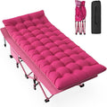 Slendor Camping Cot for Adults, 1200D Oxford Camping Bed with 3.5in Thick Mattress, 500lbs Max Load, Folding Cot for Camping, Travel, Outdoor, Home Guest, Office Nap