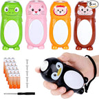 KunHe 5 Pack Animal Flashlights for Kids 2 in 1 Camping Lantern Flashlights Christmas Stocking Stuffers Flashlights Small Toddler Flashlight Kids Party Favors Halloween Christmas Gift for Girls Boys