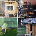 Solar Powered Fan, Solar Fan for Shed, Chicken Coop, Greenhouse, Outside with Two IPX7 Waterproof 5In Fans 13Ft On/Off Switch Cable Exhaust Intake Mounting Way and Installation Kits