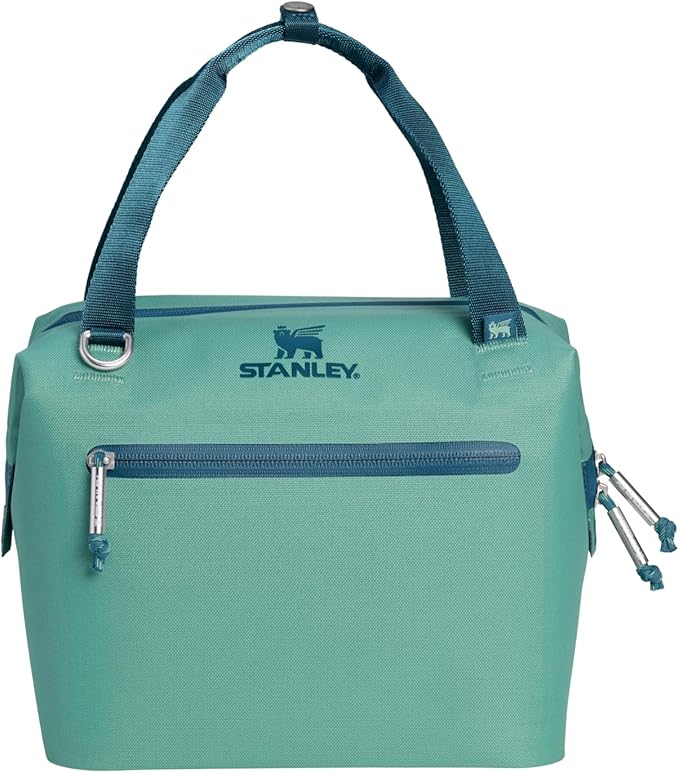 Stanley All Day Julienne Mini Soft Cooler Bag and Lunch Box 7.4 Quarts | 10 Can Cooler with Handles and Strap | Stays Cold for Hours | Insulated Travel Bag with Zipper | BPA-Free | Spring Green