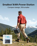 BLUETTI Elite 100 V2 Portable Power Station & Charger 1 (ships separately), 1024Wh LFP w/ 1800W AC, 560W DC-DC Charging, 1.8 H Full Charge via Car, Ideal for Car Camping, Vanlife, RV Travel
