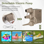 KMZ Inflatable SUV Air Mattress Thickened Flocking with Built-in Pump Self-Inflating Portable Sleeping Travel Bed Pad for SUV Truck Fast Inflation and Deflation