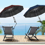 UPF 50+ Beach Umbrella with Adjustable Universal Clamp