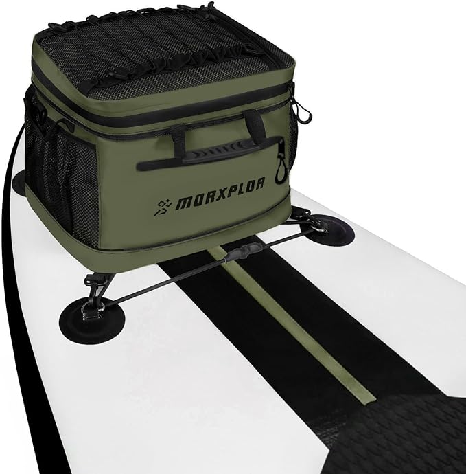 Waterproof PVC Material Paddleboard Cooler Deck Bag,40 cans Sup Deck Cooler Bag,Cooler Bag for Paddleboard,Lunch Box Cooler Insulated Bag,Camping Cooler Bag,Kayak Cooler Bag