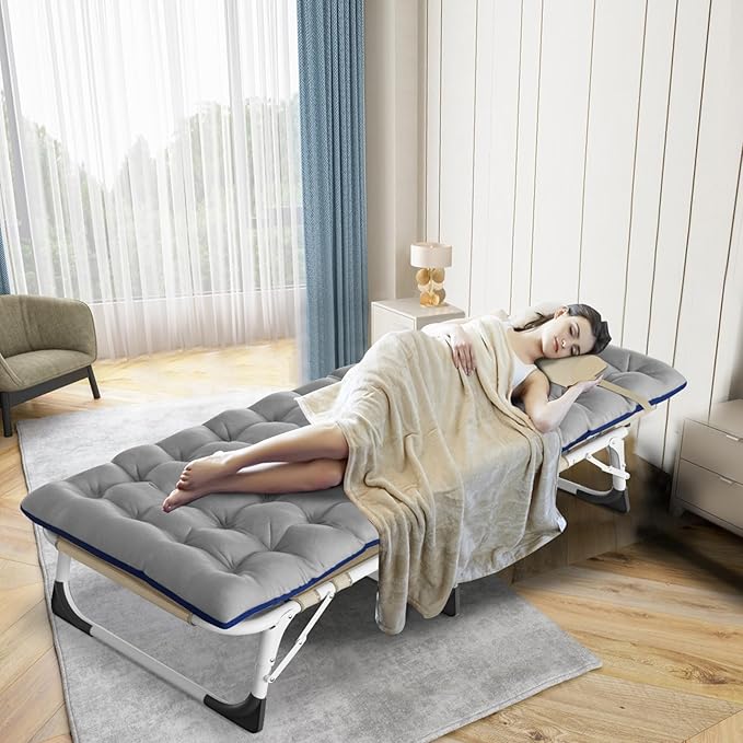 LILYPELLE 3in1 Sun Tanning Chair with Mattress, Heavy Duty Lounger Chairs with Face Arm Hole, Removable Pillow, Outside Chaise Lounge Chair for Sunbathing, Patio, Poolside, Lawn, Beach