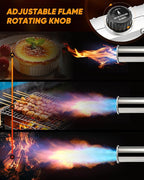 Saker Propane Torch, 3272°F High Power Adjustable Flame Thrower Gun for BBQ, Grill, Campfire, Searing Steak, Cooking, Charcoal Lighter,Camping Gift Idea (Propane Tank Not Included)