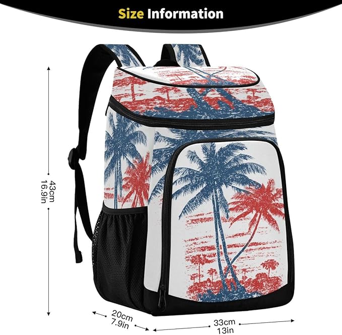 Cooler Backpack Leakproof Backpack Cooler Insulated Lunch Cooler Bag 30 Cans Camping Coolers for Beach Camping Hiking