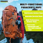 VVAAGG 1000 Tan Paracord100FT Utility Parachute Cord 4mm Nylon String12 Strand Nylon Camping Rope, Tent Rope, Clothsline Rope for Survival & Camping Gear