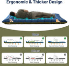 KASBAH Double Inflatable Camping Sleeping Pad,Thick 6 inch 2 Person Ultralight Sleeping Mat with Built-in Foot Pump and Pillow,Camping Essentials for Hiking,Backpacking,Traveling, Tent