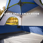 UNP 2/4/6/8 Person Tent, Portable Cabin Tent, Camping Tent 4-Person Easy Set Up, Waterproof with Top Rainfly for Outdoor Camping/Hiking