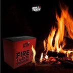 Grill Trade Fire Starters for Wood Stove, Fireplace, Campfires, Grill, Fire Pit, Barbeque - 288 Pieces Indoor Outdoor Starter Squares