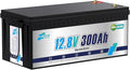 12V 300Ah LiFePO4 Battery, Built-in 200A BMS Lithium Marine Batteries, 5000+ Cycles 3840Wh Lithium Iron Phosphate Goldf cart Battery, Perfect for RV, Solar System, Trolling Motor, Camping