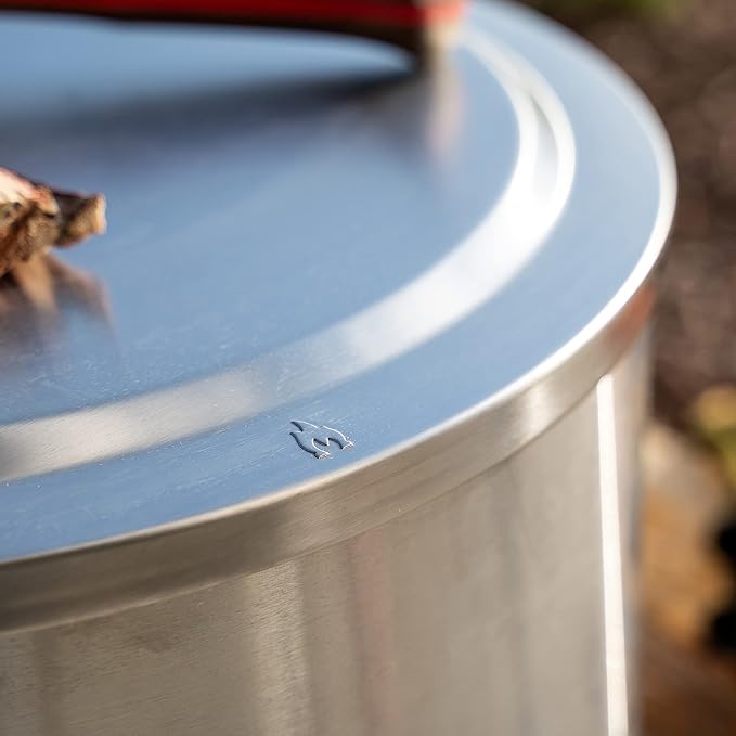 Solo Stove Ranger Lid - Premium 304 Stainless Steel Fire Pit Cover, Modern Round Design, Versatile Tabletop Accessory, Compatible with Solo Stove Bonfire, Wood Burning and Camping Accessory