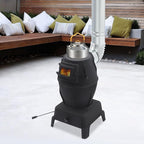 CNCEST Wood Burning Stove with Chimney Pipes,Cast Iron Cast Iron Portable Hot Tent Stove,6m/19.69ft Smoke Sleeve,Wood Stove Heating and Cooking for Camping,Tents,Cooking and Travel (Large)