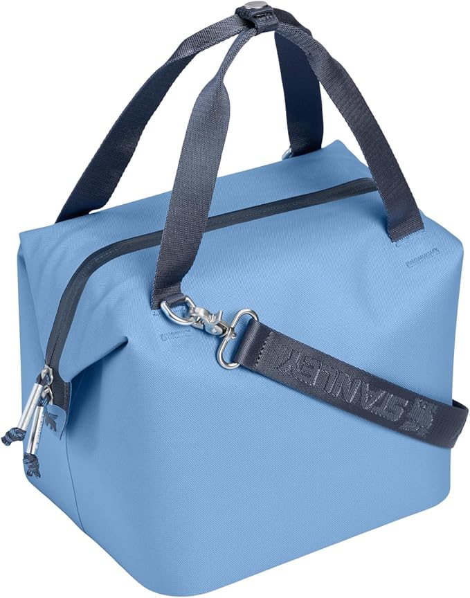 Stanley All Day Julienne Mini Soft Cooler Bag and Lunch Box 7.4 Quarts | 10 Can Cooler with Handles and Strap | Stays Cold for Hours | Insulated Travel Bag with Zipper | BPA-Free | Blue Sky