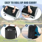Goplus Memory Foam Camping Mattress, Portable Roll up Sleeping Pad w/Anti-Slip Bottom, Travel Bag, Single/Twin Waterproof Floor Mat, Guest Bed