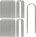 AAGUT 12 Inch Garden Stakes 50 PCS Fence Ground Stake Heavy Duty Yard Landscape Staples Galvanized Tent Spikes 11 Ga Lawn Pins for Dog Fencing, Drip Irrigation Hose, Weed Barrier Fabric, Chicken Wire