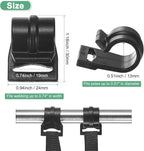 0.51IN Tent Pole Clips [30PCS] - C-Shaped Clamp Use for Camping & Awning Tent & Canopies Poles - [POM Plastic] Tent Pole Attachment Clips Webbing Strap Clamp