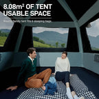 EVER ADVANCED Blackout Design 6 Person Camping Tent, Instant Cabin Tent for Family with Vestibule and Large Mesh Windows, 60s Easy Setup, Double Layer, Water-Resistant