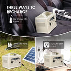 RAINBOW Portable Power Station 700W, 537Wh Backup LiFePO4 Battery, Solar Generator for Outdoor Camping, 3 x 110V/700W(Peak 1400W) AC Outlets, Quick Charge for Home, Hiking