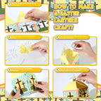 24 Sets Easter Crafts with LED Candle Light He is Risen Tissue Paper Resurrection Craft DIY VBS Christ Suncatchers Lanterns Hanging for Fun Home Activities Sunday School Christian Decoration
