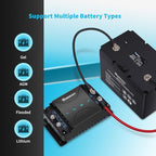 Renogy DC to DC Charger with MPPT 12V 30A Multi-Stage Charging - Smart On-Board Battery Charger for Solar/Alternator Input - Charges Lithium AGM Gel Flooded Batteries in RVs Cars Marine
