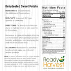 Ready Harvest Dehydrated Food - Sweet Potatoes | Emergency Food | Pantry Staples | #10 Can | 25-Year Shelf Life | Cans Filled to the Top
