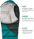 Northroad Mummy Sleeping Bag 14-59 ℉, 3-4 Season Warm & Cool Weather, Summer Spring Fall Lightweight Washable Sleeping Bag for Outdoor Camping Hiking Travel Hunting