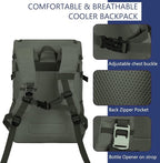 Cooler Backpack, 30 Can Backpack Cooler 4-Sided Cold Retention Technology, Lightweight & Hands-Free for Beach, Camping