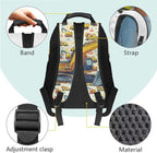Excavator Backpack and Lunch Box Set Boys American Flag 17 Inch Kids School Backpack Boy Bookbag with Lunch Box Set of 4 Students Back to School Gifts Bag