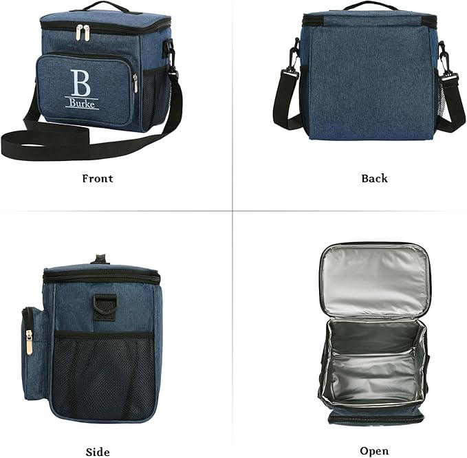 Personalized Insulated Cooler Bag, Custom Name Portable Insulated Camping Bag Suitable for Picnic Beach Hiking Travel