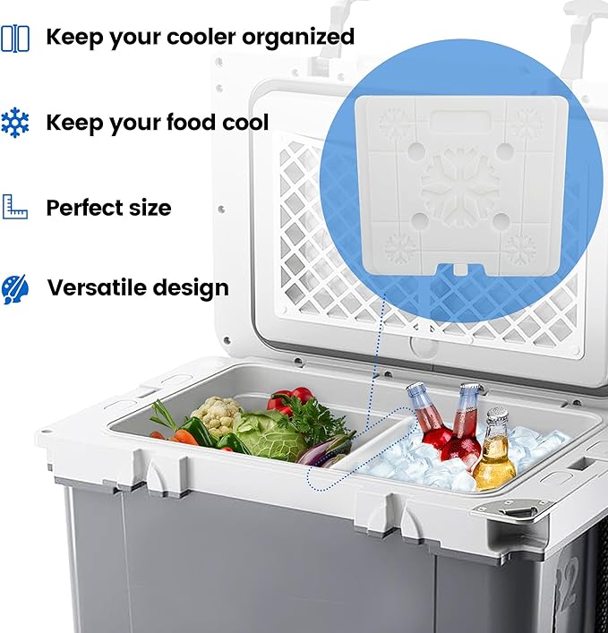 Ice Pack Cooler Divider, Compatible with RTIC Cooler, Freezable Cooler Divider, Cooler Accessories